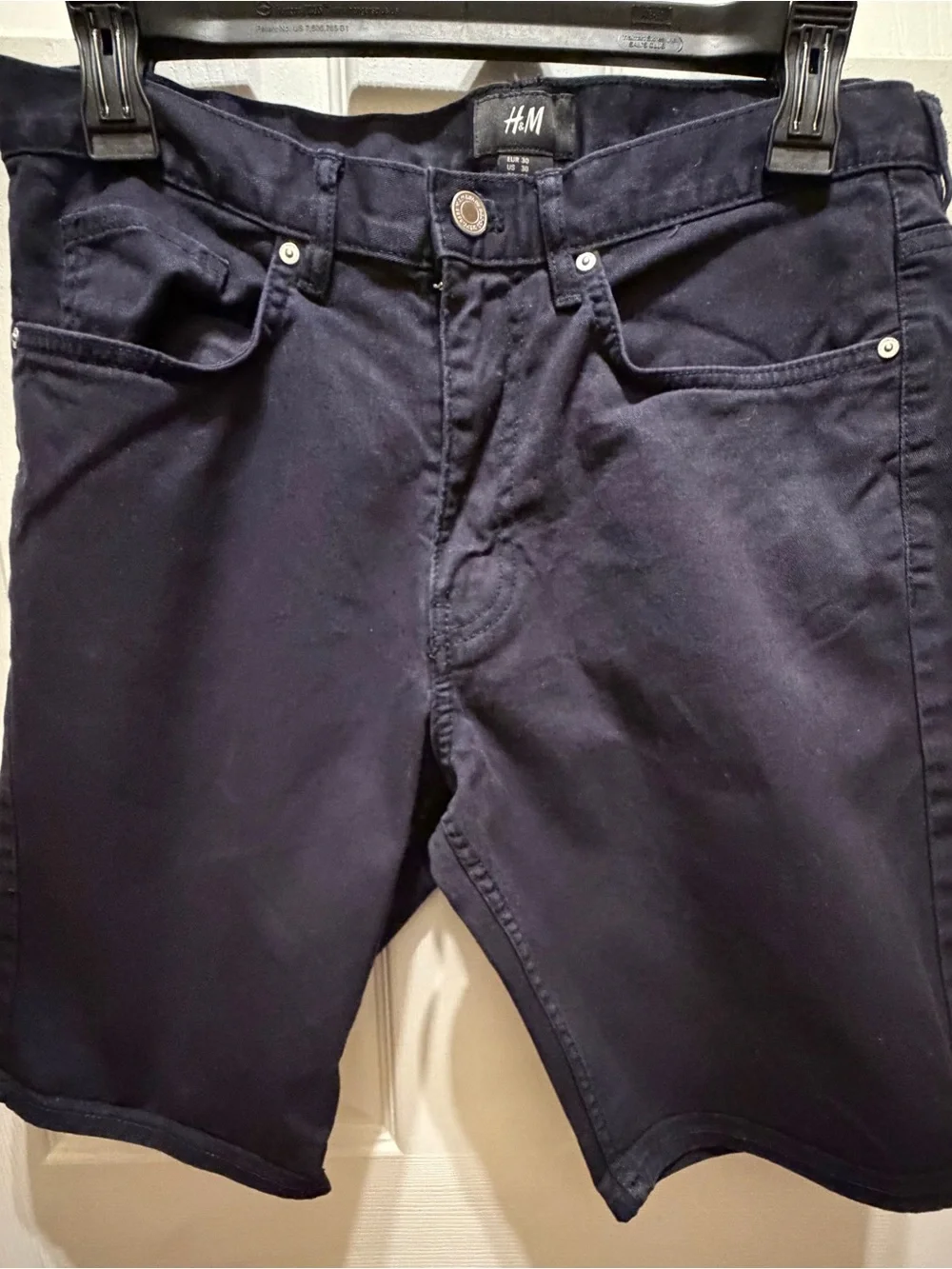 H&M Men’s Dark Navy Relaxed Fit Jeans Shorts